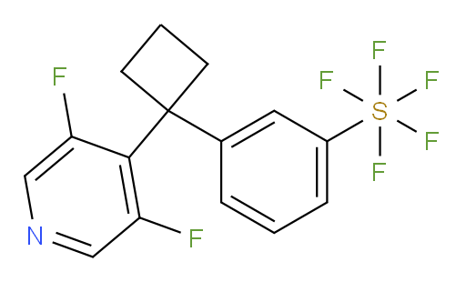 3-(1-(3,5-difluoropyridin-4-yl)cyclobutyl)(pentafluoromercapto)benzene