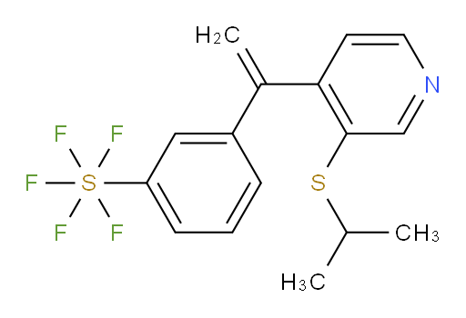 3-(1-(3-(isopropylthio)pyridin-4-yl)vinyl)(pentafluoromercapto)benzene