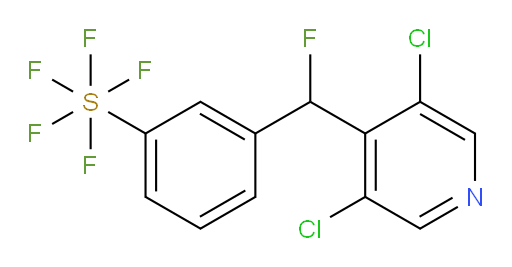 3-((3,5-dichloropyridin-4-yl)fluoromethyl)(pentafluoromercapto)benzene