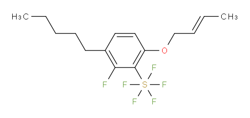 (E)-6-(but-2-en-1-yloxy)-2-fluoro-3-pentyl(pentafluoromercapto)benzene