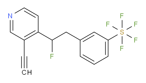 3-(2-(3-ethynylpyridin-4-yl)-2-fluoroethyl)(pentafluoromercapto)benzene