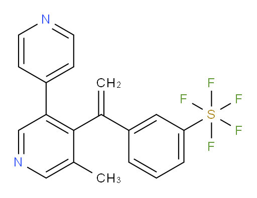 3-(1-(5-methyl-[3,4'-bipyridin]-4-yl)vinyl)(pentafluoromercapto)benzene