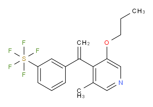 3-(1-(3-methyl-5-propoxypyridin-4-yl)vinyl)(pentafluoromercapto)benzene