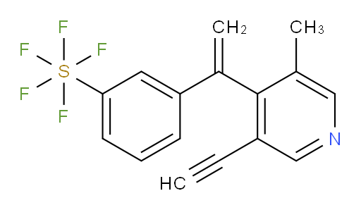 3-(1-(3-ethynyl-5-methylpyridin-4-yl)vinyl)(pentafluoromercapto)benzene