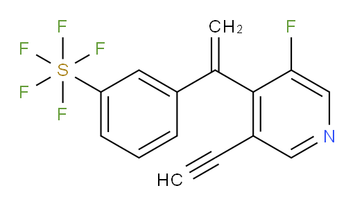 3-(1-(3-ethynyl-5-fluoropyridin-4-yl)vinyl)(pentafluoromercapto)benzene