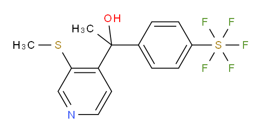 1-(4-(pentafluoromercapto)phenyl)-1-(3-(methylthio)pyridin-4-yl)ethanol