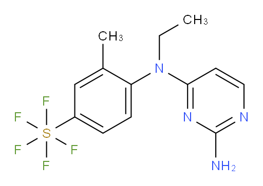 [4-[(2-Amino-4-pyrimidimyl)ethylamino]-3-methylphenyl]sulfur pentafluoride
