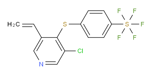 4-((3-chloro-5-vinylpyridin-4-yl)thio)(pentafluoromercapto)benzene