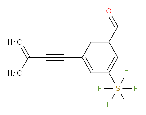 3-(pentafluoromercapto)-5-(3-methylbut-3-en-1-yn-1-yl)benzaldehyde