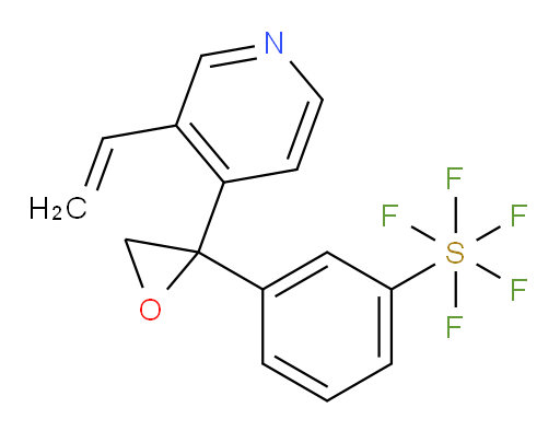 3-(2-(3-vinylpyridin-4-yl)oxiran-2-yl)(pentafluoromercapto)benzene