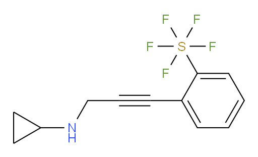 2-(3-(cyclopropylamino)prop-1-yn-1-yl)(pentafluoromercapto)benzene