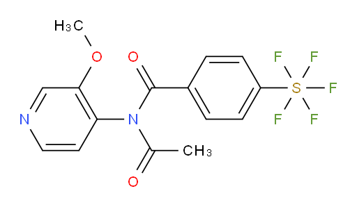 N-acetyl-4-(pentafluoromercapto)-N-(3-methoxypyridin-4-yl)benzamide
