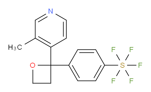 4-(2-(3-methylpyridin-4-yl)oxetan-2-yl)(pentafluoromercapto)benzene