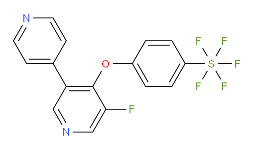 4-((5-fluoro-[3,4'-bipyridin]-4-yl)oxy)(pentafluoromercapto)benzene