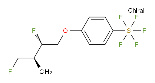 4-((2S,3S)-2,4-difluoro-3-methylbutoxy)(pentafluoromercapto)benzene