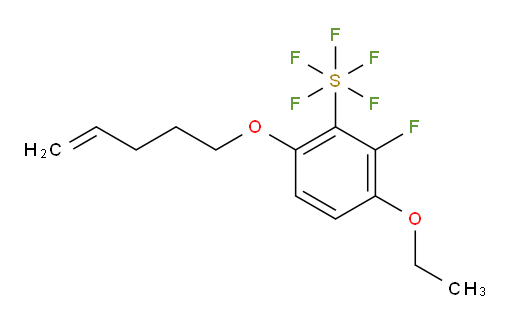3-ethoxy-2-fluoro-6-(pent-4-en-1-yloxy)(pentafluoromercapto)benzene