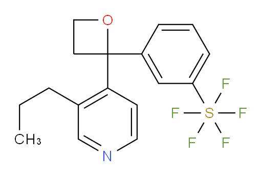 3-(2-(3-propylpyridin-4-yl)oxetan-2-yl)(pentafluoromercapto)benzene