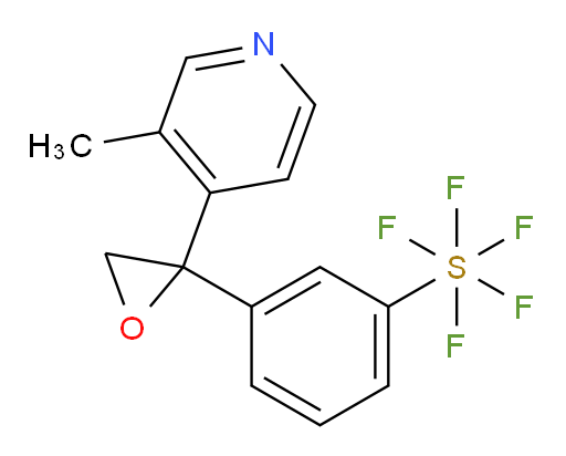 3-(2-(3-methylpyridin-4-yl)oxiran-2-yl)(pentafluoromercapto)benzene