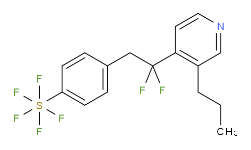 4-(2,2-difluoro-2-(3-propylpyridin-4-yl)ethyl)(pentafluoromercapto)benzene