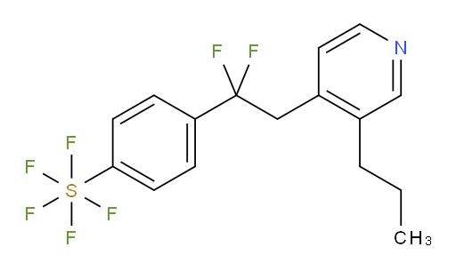 4-(1,1-difluoro-2-(3-propylpyridin-4-yl)ethyl)(pentafluoromercapto)benzene