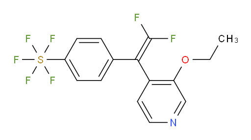 4-(1-(3-ethoxypyridin-4-yl)-2,2-difluorovinyl)(pentafluoromercapto)benzene
