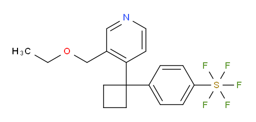 4-(1-(3-(ethoxymethyl)pyridin-4-yl)cyclobutyl)(pentafluoromercapto)benzene