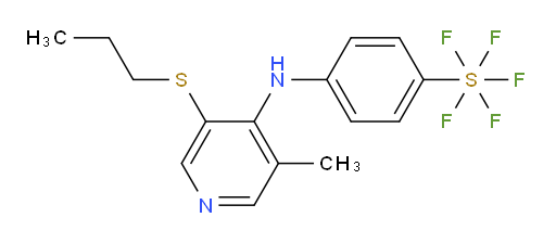 4-((3-methyl-5-(propylthio)pyridin-4-yl)amino)(pentafluoromercapto)benzene