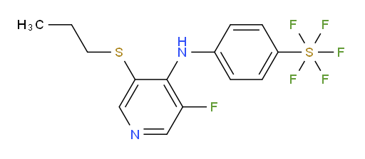 4-((3-fluoro-5-(propylthio)pyridin-4-yl)amino)(pentafluoromercapto)benzene