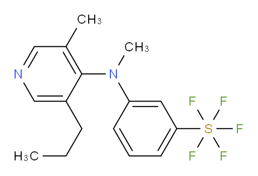 3-(methyl(3-methyl-5-propylpyridin-4-yl)amino)(pentafluoromercapto)benzene