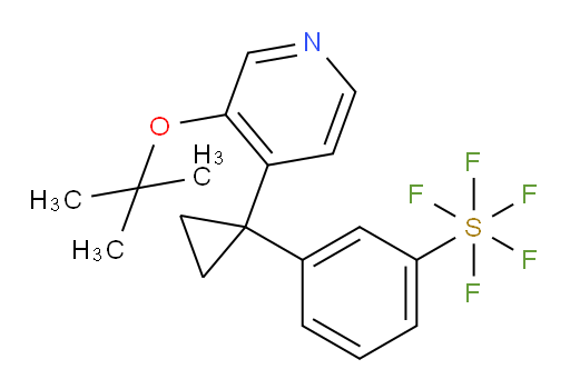 3-(1-(3-(tert-butoxy)pyridin-4-yl)cyclopropyl)(pentafluoromercapto)benzene