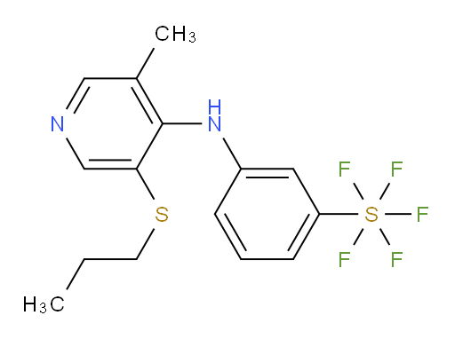 3-((3-methyl-5-(propylthio)pyridin-4-yl)amino)(pentafluoromercapto)benzene