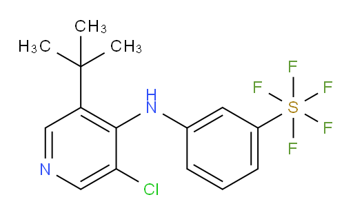 3-((3-(tert-butyl)-5-chloropyridin-4-yl)amino)(pentafluoromercapto)benzene