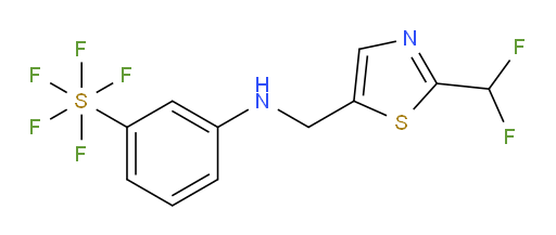 3-(((2-(difluoromethyl)thiazol-5-yl)methyl)amino)(pentafluoromercapto)benzene