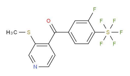(3-fluoro-4-(pentafluoromercapto)phenyl)(3-(methylthio)pyridin-4-yl)methanone