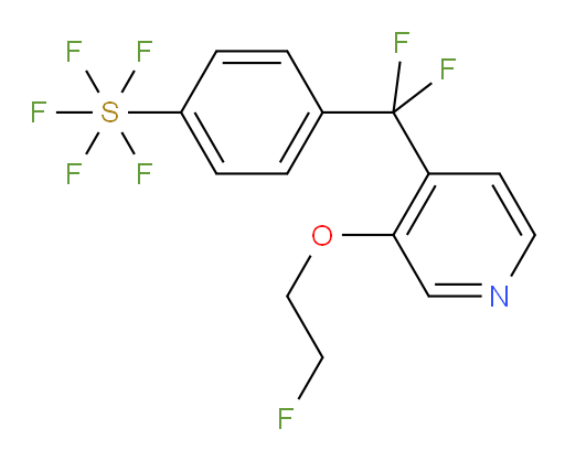 4-(difluoro(3-(2-fluoroethoxy)pyridin-4-yl)methyl)(pentafluoromercapto)benzene