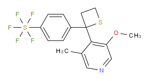 4-(2-(3-methoxy-5-methylpyridin-4-yl)thietan-2-yl)(pentafluoromercapto)benzene