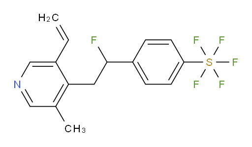 4-(1-fluoro-2-(3-methyl-5-vinylpyridin-4-yl)ethyl)(pentafluoromercapto)benzene