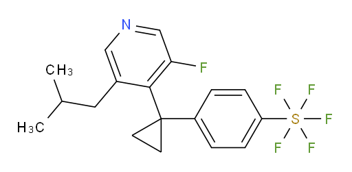 4-(1-(3-fluoro-5-isobutylpyridin-4-yl)cyclopropyl)(pentafluoromercapto)benzene