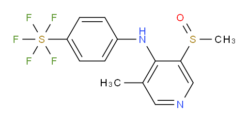 4-((3-methyl-5-(methylsulfinyl)pyridin-4-yl)amino)(pentafluoromercapto)benzene