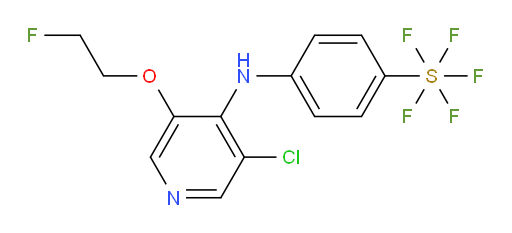 4-((3-chloro-5-(2-fluoroethoxy)pyridin-4-yl)amino)(pentafluoromercapto)benzene