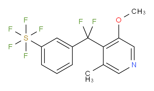 3-(difluoro(3-methoxy-5-methylpyridin-4-yl)methyl)(pentafluoromercapto)benzene