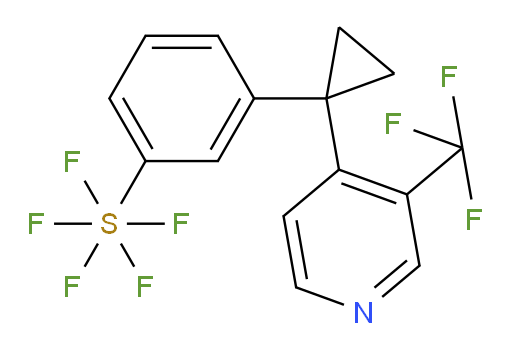 3-(1-(3-(trifluoromethyl)pyridin-4-yl)cyclopropyl)(pentafluoromercapto)benzene