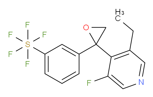 3-(2-(3-ethyl-5-fluoropyridin-4-yl)oxiran-2-yl)(pentafluoromercapto)benzene