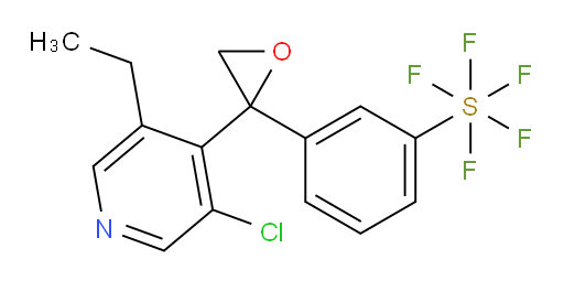 3-(2-(3-chloro-5-ethylpyridin-4-yl)oxiran-2-yl)(pentafluoromercapto)benzene