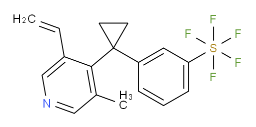 3-(1-(3-methyl-5-vinylpyridin-4-yl)cyclopropyl)(pentafluoromercapto)benzene