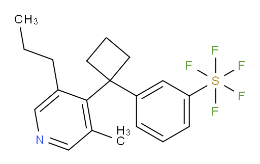 3-(1-(3-methyl-5-propylpyridin-4-yl)cyclobutyl)(pentafluoromercapto)benzene