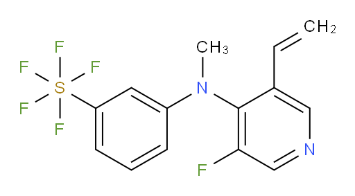 3-((3-fluoro-5-vinylpyridin-4-yl)(methyl)amino)(pentafluoromercapto)benzene