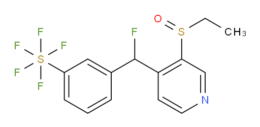 3-((3-(ethylsulfinyl)pyridin-4-yl)fluoromethyl)(pentafluoromercapto)benzene