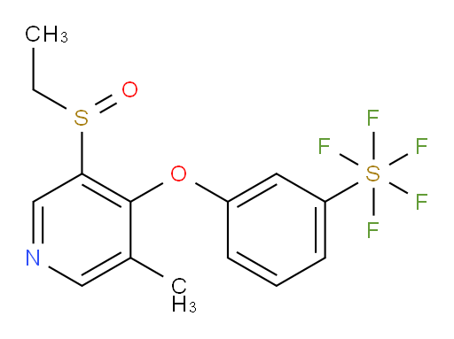 3-((3-(ethylsulfinyl)-5-methylpyridin-4-yl)oxy)(pentafluoromercapto)benzene