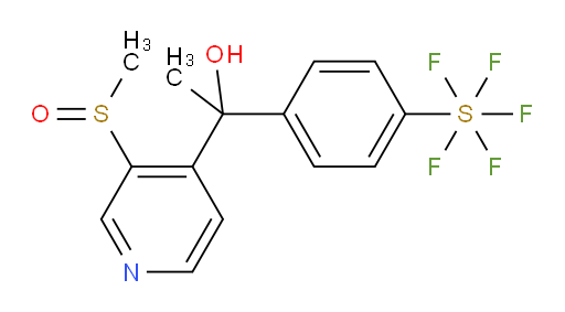 1-(4-(pentafluoromercapto)phenyl)-1-(3-(methylsulfinyl)pyridin-4-yl)ethanol